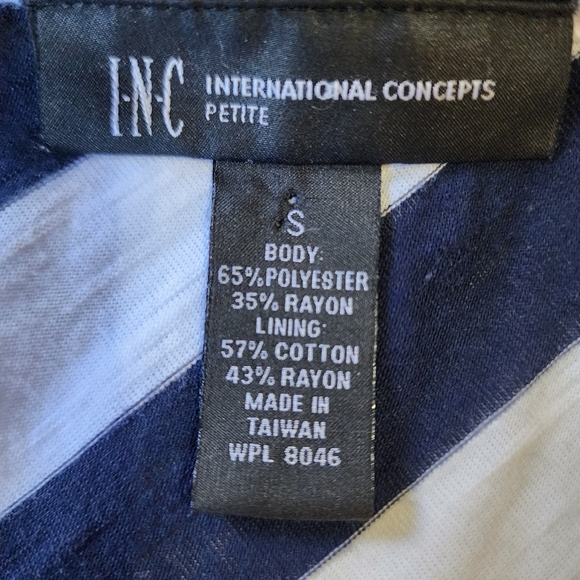 International Concepts Petite Blue And White Summer Dress Sz S NWT - Picture 6 of 6